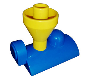 Duplo Blue Train Top with Yellow Funnel