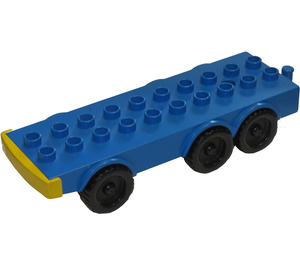 Duplo Blue Truck Base with Six Wheels and 2 x 10 Studs