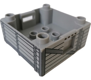 Duplo Doos met Handvat 4 x 4 x 1.5 met Grey Krat (47423 / 52847)