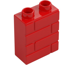 Duplo Brick 1 x 2 x 2 with Brick Wall Pattern (25550)