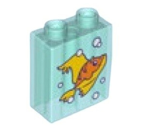 Duplo Stein 1 x 2 x 2 mit Fisch (4066 / 107434)