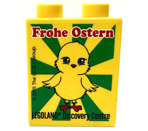 Duplo Stein 1 x 2 x 2 mit Frohe Ostern 2015 LEGOLAND Discovery Centre