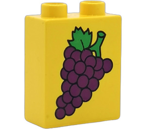 Duplo Brick 1 x 2 x 2 with Purple Grapes without Bottom Tube (4066)