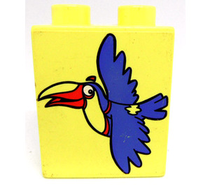 Duplo Brick 1 x 2 x 2 with Toucan without Bottom Tube (4066 / 49450)