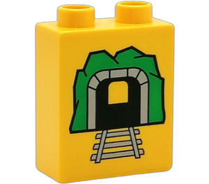 Duplo Brick 1 x 2 x 2 with Train Tunnel without Bottom Tube (4066)