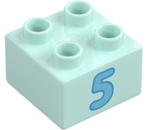 Duplo Steen 2 x 2 met '5' (3437 / 74766)