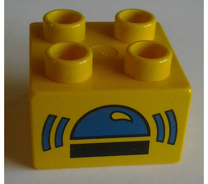 Duplo Brick 2 x 2 with blue light (3437 / 31460)