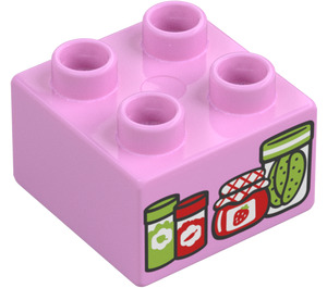 Duplo Brick 2 x 2 with food containers (3437 / 104380)