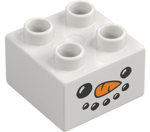 Duplo Brick 2 x 2 with snowman face (3437 / 33344)