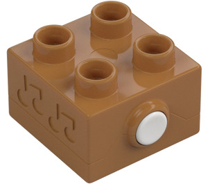 Duplo Palikka 2 x 2 jossa Ääni Button (84288)