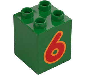 Duplo Palikka 2 x 2 x 2 jossa '6' (13170 / 31110)