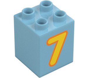 Duplo Ladrillo 2 x 2 x 2 con '7' (28936 / 31110)