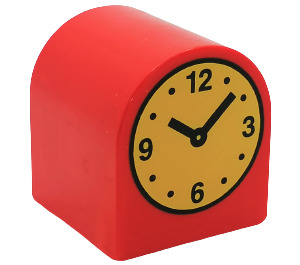 Duplo Brick 2 x 2 x 2 with Curved Top with Clock (3664)