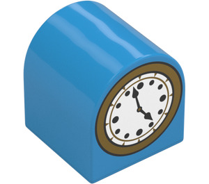 Duplo Brick 2 x 2 x 2 with Curved Top with Clock Face (3664 / 38808)