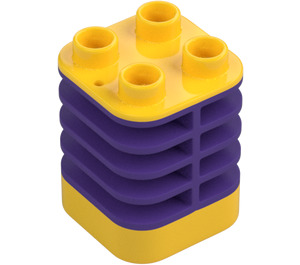 Duplo Brick 2 x 2 x 2 with Dark Purple Flex (35110)