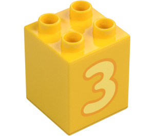 Duplo Kloss 2 x 2 x 2 med Number 3 (31110 / 77920)