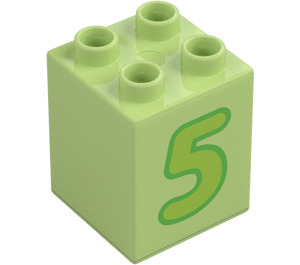 Duplo Brique 2 x 2 x 2 avec Number 5 (31110 / 77922)