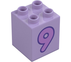 Duplo Brick 2 x 2 x 2 with Number 9 (31110 / 77926)