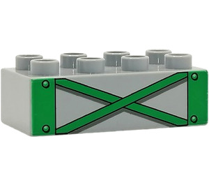 Duplo Brick 2 x 4 with Green Fence (3011 / 54783)