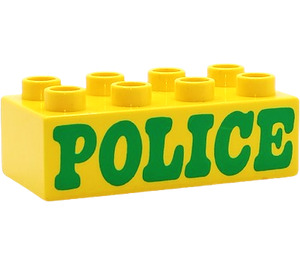 Duplo Stein 2 x 4 mit Polizei (3011 / 31459)