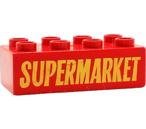 Duplo Kloss 2 x 4 med "SUPERMARKET" (3011)