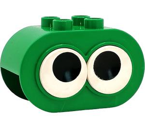 Duplo Brick 2 x 4 x 2 Rounded Ends with Two Adjustable eyes