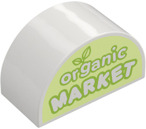 Duplo Brick 2 x 4 x 2 with Curved Top with Organic Market (31213 / 101570)