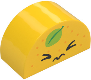 Duplo Brick 2 x 4 x 2 with Curved Top with Squinting Face (31213 / 101565)