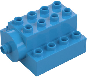 Duplo Brick 4 x 4 x 2 with Horizontal Rotation Pin (29141)