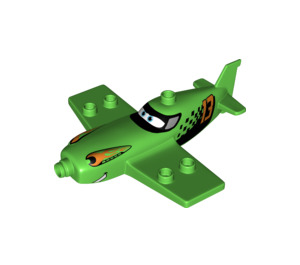 Duplo Leuchtend grün Airplane - Ripslinger (13780)