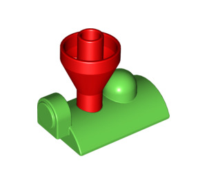 Duplo Fel groen Boiler met Rood Funnel (4570 / 73355)