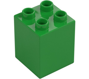 Duplo Fel groen Steen 2 x 2 x 2 (31110)