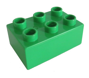 Duplo Fel groen Steen 2 x 3 (87084)