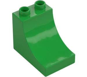 Duplo Bright Green Brick 2 x 3 x 2 with Curved Ramp (2301)