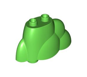 Duplo Fel groen Struik met 2 Knobs (64132)