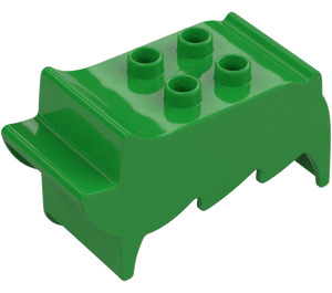 Duplo Verde brillante Design Mattoncino Capelli (4997)