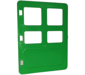 Duplo Bright Green Door with Different Sized Panes (2205)