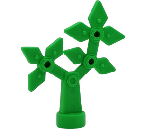 Duplo Verde brillante Fiore con Rhomb (44535)