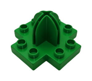 Duplo Bright Green Holder with Base 4 x 4 x 2 Cross (42058)