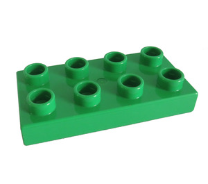 Duplo Bright Green Plate 2 x 4 (4538 / 40666)