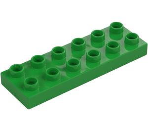 Duplo Leuchtendes Grün Platte 2 x 6 (98233)