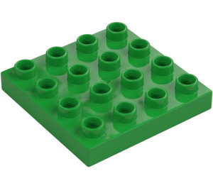 Duplo Fel groen Plaat 4 x 4 (14721)