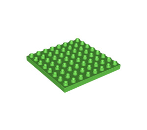 Duplo Leuchtend grün Platte 8 x 8 (51262 / 74965)