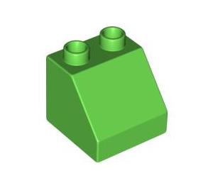 Duplo Fel groen Helling 2 x 2 x 1.5 (45°) (6474 / 67199)