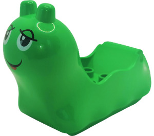 Duplo Bright Green Snail Body with Face Decoration