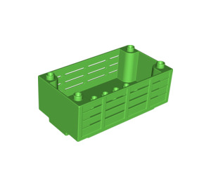 Duplo Fel groen Transport. Doos 5 x 8 x 2,5 Wood (98191)