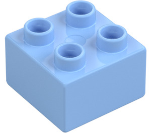 Duplo Leuchtendes Hellblau Stein 2 x 2 (3437 / 89461)