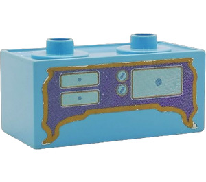 Duplo Bright Light Blue Cooker with Stove Sticker (4907)