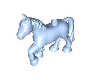 Duplo Bright Light Blue Horse with White Eyes (1376 / 107834)