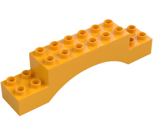 Duplo Bright Light Orange Arch Brick 2 x 10 x 2 (51704)